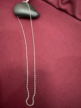 Silver-Tone Cylindrical Bead Chain, top view