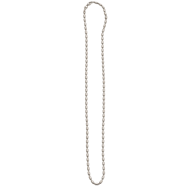 Silver-Tone Cylindrical Bead Chain, transparent catalogue view