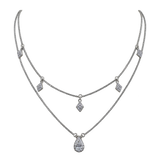 Layered Teardrop Charm Necklace, transparent catalogue view