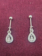 Double Teardrop Stone Bugdi Pair, close-up view