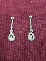 Double Teardrop Stone Bugdi Pair, front view