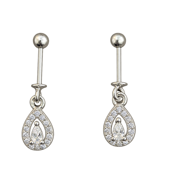 Double Teardrop Stone Bugdi Pair, transparent catalogue view