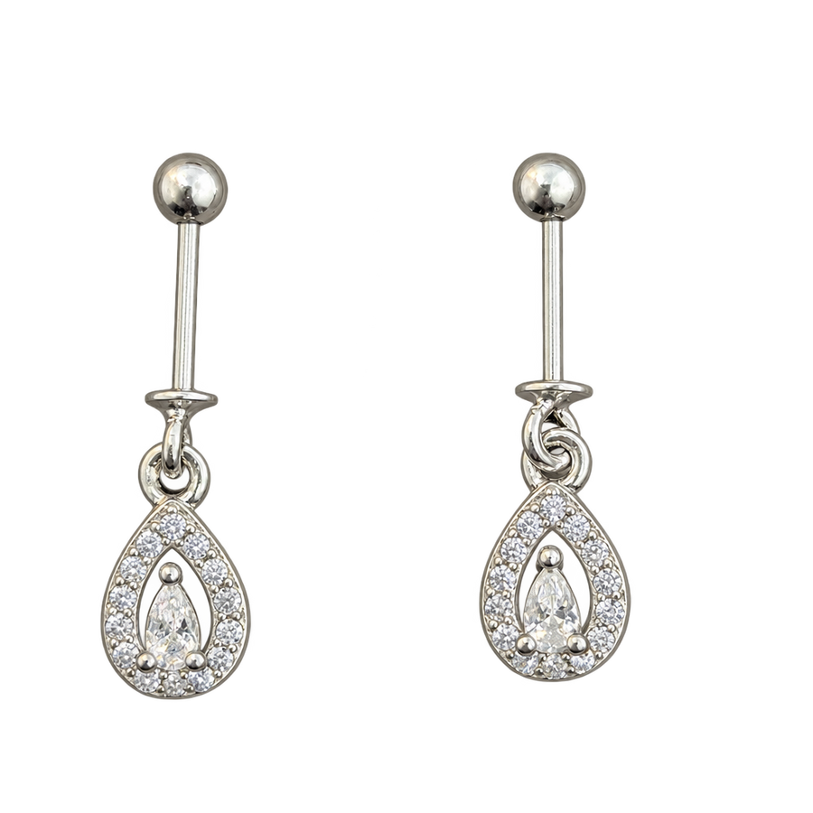 Double Teardrop Stone Bugdi Pair, transparent catalogue view