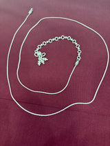 Silver-Tone Figurine-Charm Waist Chain top view