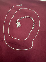 Silver-Tone Figurine-Charm Waist Chain wide top view