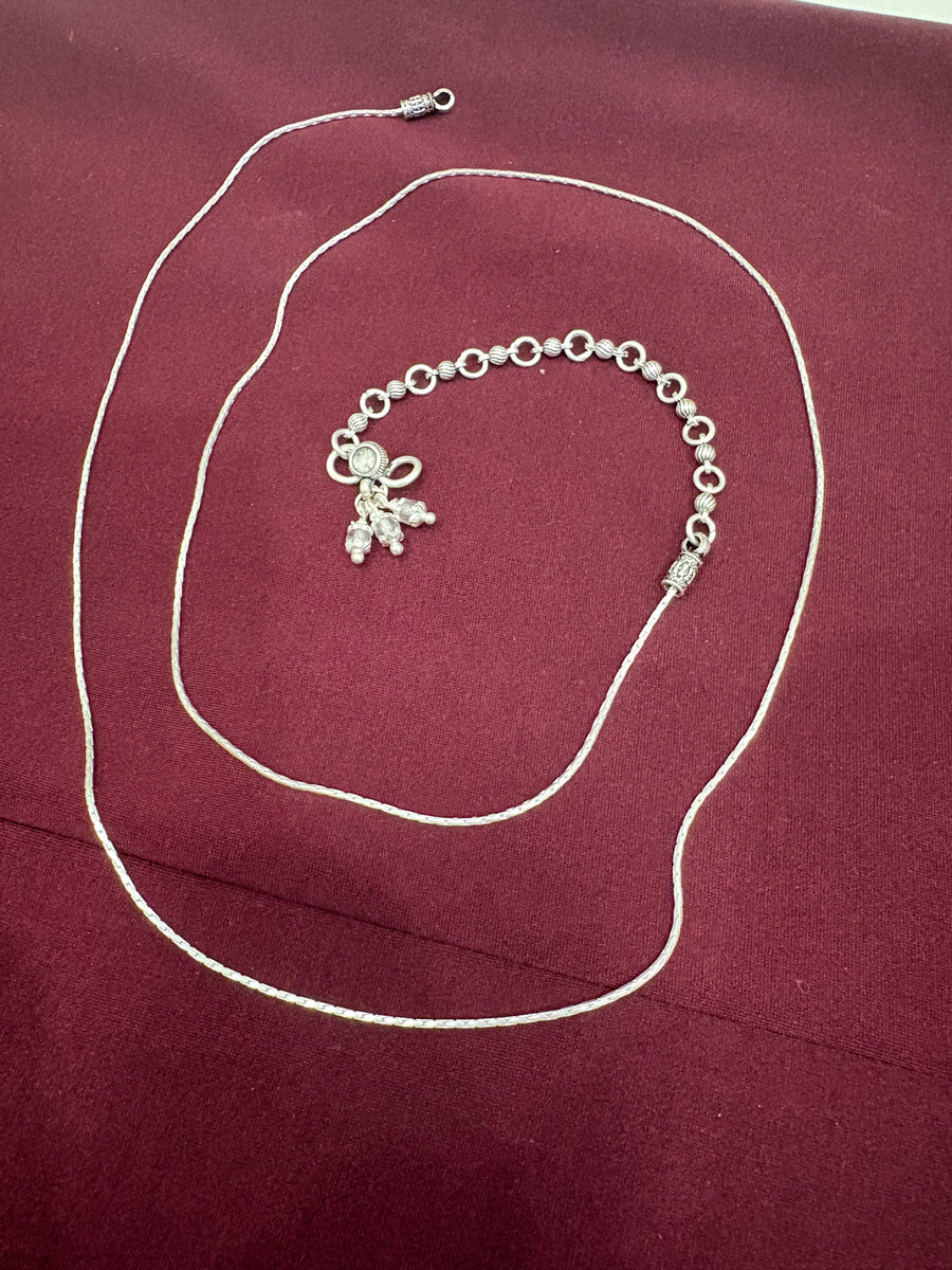 Silver-Tone Figurine-Charm Waist Chain wide top view