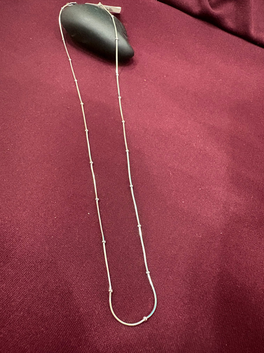 Silver-Tone Knot Station Chain, front view