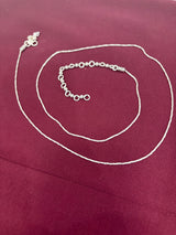 Silver-Tone Leaf-Charm Waist Chain top view