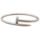 Silver-Tone Nail Bangle, transparent catalogue view