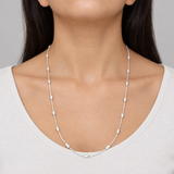Oval Bead Snake Chain, worn lifestyle view