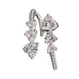 Silver-Tone Heart Accent Ring, transparent catalogue view