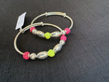 Pink Lime Bead Bachha Kadli, angled view