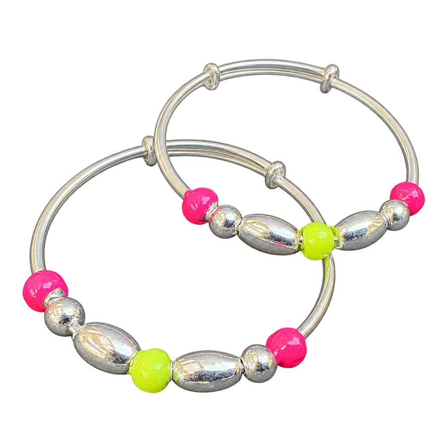 Pink Lime Bead Bachha Kadli, transparent catalogue view