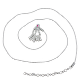 Silver-Tone Pink Stone Bell-Dangle Kamarbandh transparent catalogue image