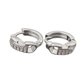 Rectangular Accent Hoop Earrings, transparent catalogue view