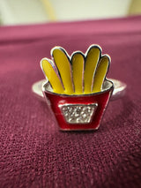 Yellow French Fries Kids Ring