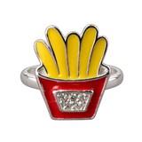 Yellow French Fries Kids Ring, transparent catalogue view