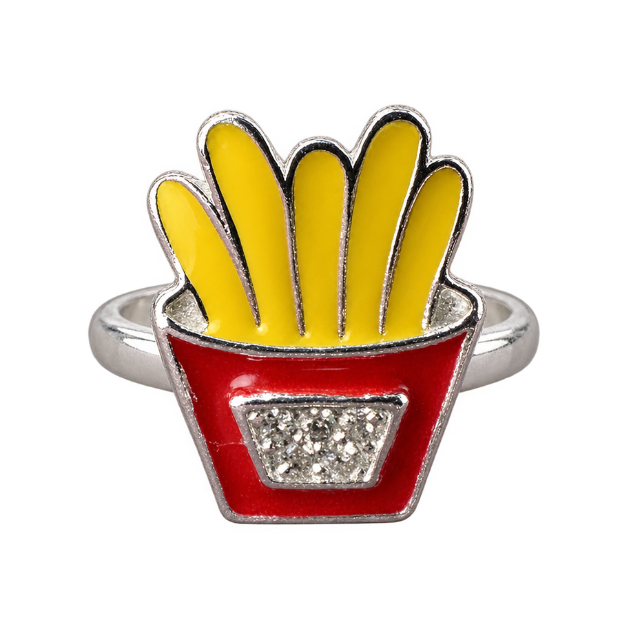 Yellow French Fries Kids Ring, transparent catalogue view