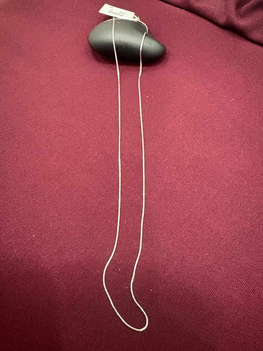 Silver-Tone Ring Station Chain, angled view