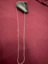 Silver-Tone Ring Station Chain, close-up view