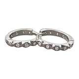 Scalloped Stone Hoop Earrings, transparent catalogue view