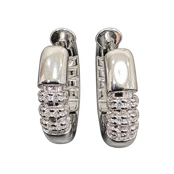 Segmented Silver Hoop Earrings, transparent catalogue view