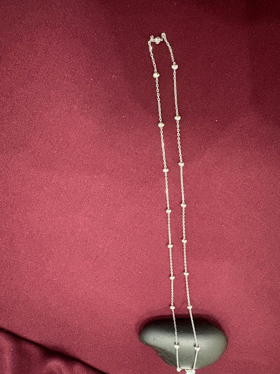 Spaced Knot Snake Chain, angled view