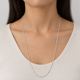 Spaced Knot Snake Chain, worn lifestyle view