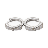 Square Pave Huggie Hoops, transparent catalogue view