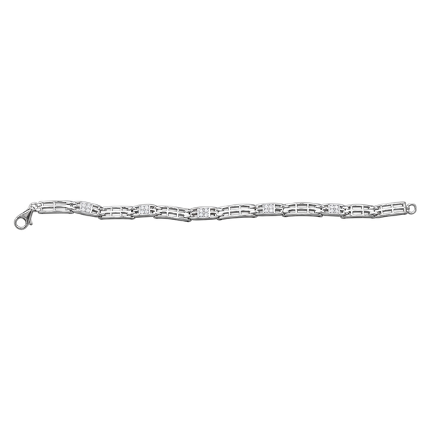 Silver Triple Link Kids Bracelet, transparent catalogue view