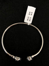 Spiral Teardrop Silver Bangle, rear view