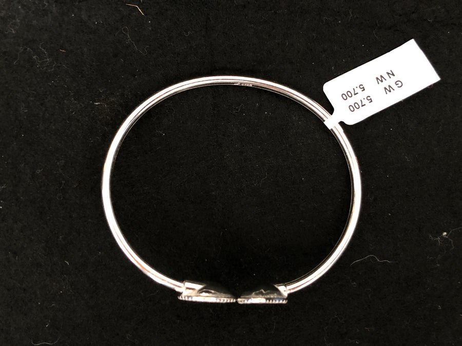 Square Disc Open Bangle, rear view