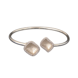 Square Disc Open Bangle, transparent catalogue view