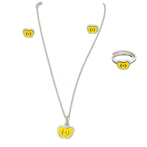Yellow Apple Kids Jewellery Set, transparent catalogue view